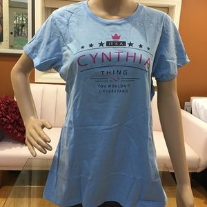 Port And Company Women’s Tshirt” Cynthia” Baby Blu